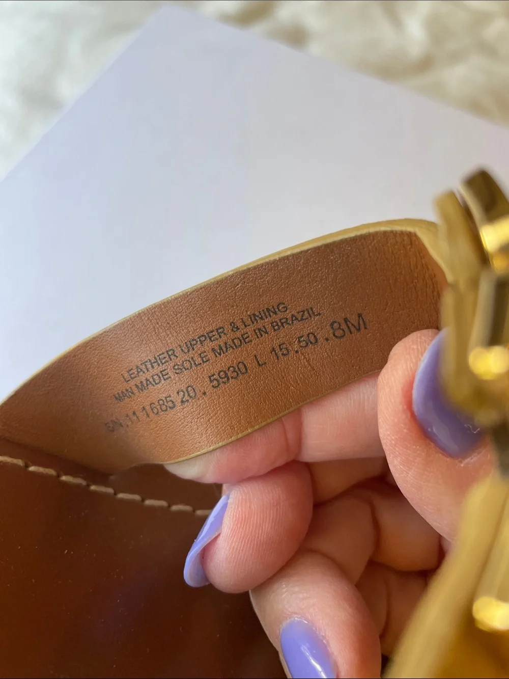 Tory Burch Gold Leather Logo Miller Thong Sandals